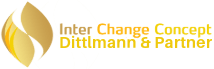 Changing Hospitality Wochenradar 1 Dittlmann-Partner-ICC Das Logo zeigt eine stilisierte goldene Flammenform neben dem Text „Inter Change Concept Dittlmann & Partner“ in goldenen Buchstaben auf transparentem Hintergrund und verkörpert Kompetenz in der Hotelberatung.