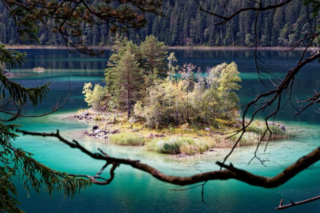 Touristisch wichtige Orte Eibsee